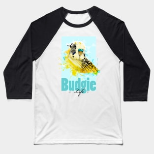 Tropical Exotic Aquarell Budgie Budgerigar Parakeet Parrot Life Baseball T-Shirt